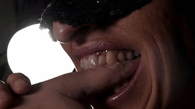 Madame Marissa - Anastasia and I bite the slaves fingers - up close!