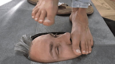 Madame Marissa - Slaves face under dirty flip flops and feet (small version)