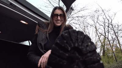 Madame Marissa - Disgusting muddy boot licking in the parking lot (small version)
