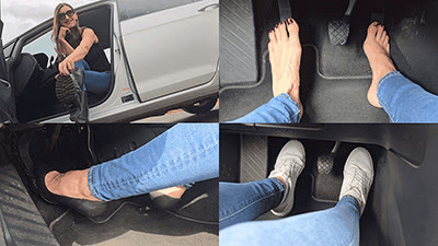 Madame Marissa - Driving and pedal pumping in different shoes