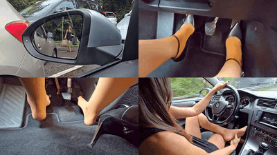 Madame Marissa - Pedal pumping with sweaty feet after shopping (small version)