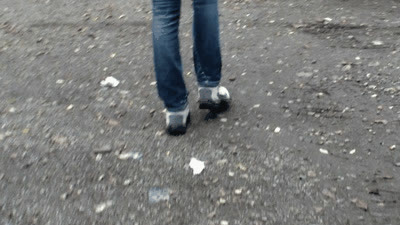Madame Marissa - Shirt is used as a shoe cleaning rug