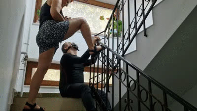 Toiletslaveanddommes - Mistress Andreea and Faith - Stairs to heaven - JOI humiliation