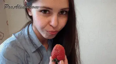 PooAlina - Alina eats strawberries and pooping in mouth toilet slave