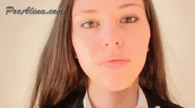 PooAlina - Alina bombs the mouth of the toilet slave with pieces of hard shit