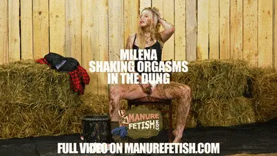 ManureFetish - Milena Shaking orgasms in cowshit