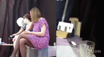 Smelly Milana / Poo19 - 2 girls at the same time fed me with their shit