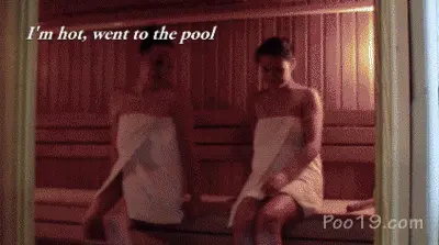 Smelly Milana / Poo19 - Amina and Yana relax in the sauna. New slave!
