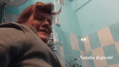 Natalia Kapretti - Husband-slave toilet fetishist again spy on me