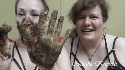 Natalia Kapretti - Maya eat favorite treat - shit
