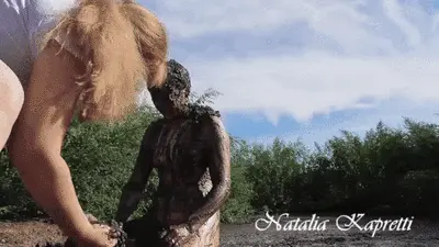 Natalia Kapretti - Scooping up cow manure my hands, I smeared dirty Kat