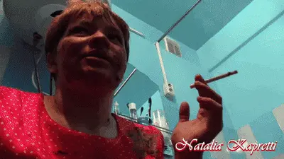 Natalia Kapretti - Kat smokes and shits without taking off her panties