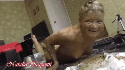 Natalia Kapretti - Kat, my living toilet, basking in shit