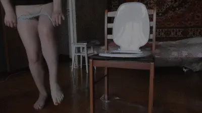 Natalia Kapretti - slave girl shitting on the toilet seat