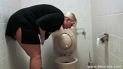 BBW Lady Cathys extreme domination - Cathy orders her slave to eat from the toilet (WMV, High Definition, 1280x720px)