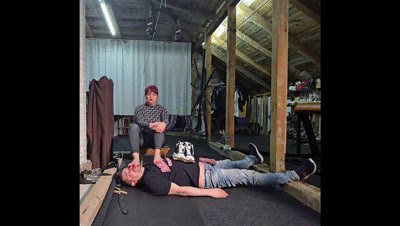 GoddessAndreeastudio - Obsessed gym trainer - sneakers and socksjob in attic
