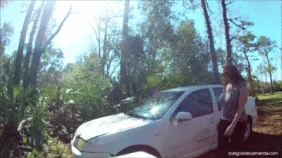Scat Goddess Amanda - Liquid Shit on Hubbys Best Friends Car
