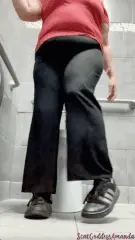 Scat Goddess Amanda - Rainbow Thong Toilet Poop