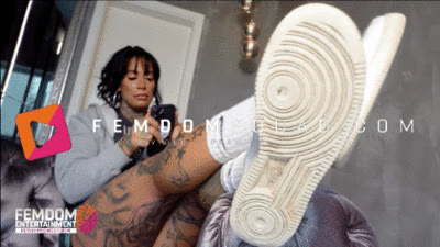 FETISHTAINMENT Femdom & Fetish - Lick my smelly sports sneakers clean