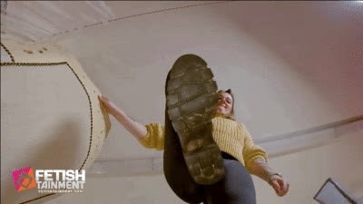 FETISHTAINMENT Femdom & Fetish - Lady Lia Lou: Youre going to get kicked with my dirty boots now