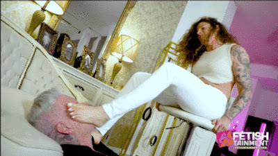 FETISHTAINMENT Femdom & Fetish - Lady Xena: Today he will be mistreated and humiliated under my feet