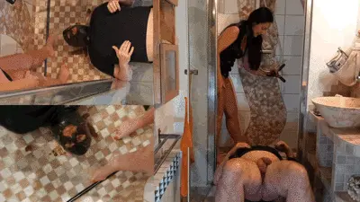 Club der Scheissefresser by MISTRESS LUCIANA - Volle Ladung Scheiße unter der Dusche