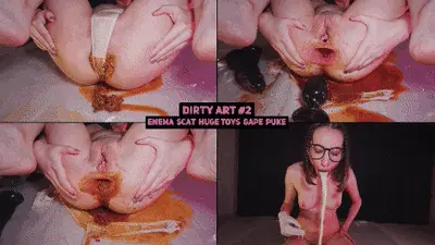 Ivy Lopez - DIRTY ART #2  Enema, Scat, Huge toys, Gape, Puke (4K / 50fps)