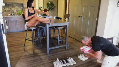 World Goddess - Grimy sneakers and smelly foot humiliation