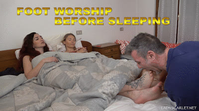 Lady Scarlet - Lady Scarlet - Foot worship before sleeping