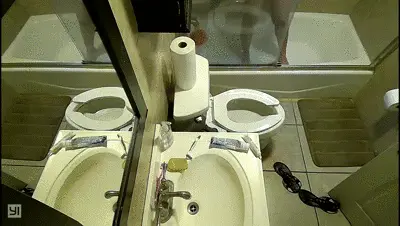 Voyeur House - Bra only toilet