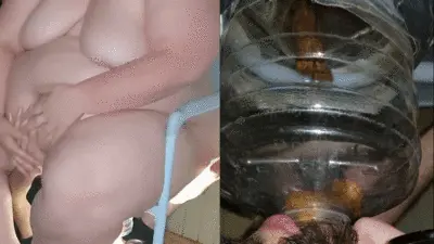 SSBBW Queen Siya - (45 minutes) HARD LOGS for the Brownwater king + four armed, Double mouthed abomination is fed 2 different loads