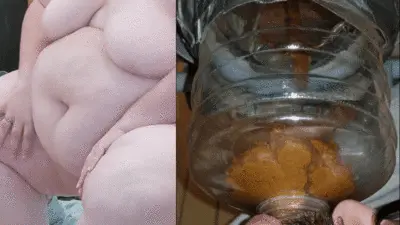 SSBBW Queen Siya - 1 LITER PEE in the funnel on top of a fresh HUGE DUMP