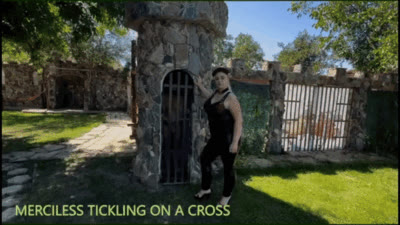 MISTRESS DARIA DOMINA - DOUBLE MERCILESS TICKLING TIED OVER A CROSS HD