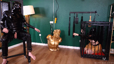 Missy Van Licks - Horny rubber girl sucks big cock