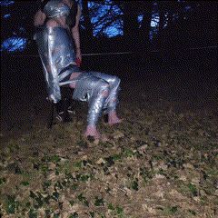 Goddess Nastya - My slave taped to a chair, I smash him and humiliate him