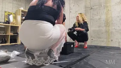 Mistress Marlena Extreme Dirty - Trying cow shit for the first time!