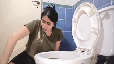 Amydirty - Vomiting and burping in the bathroom
