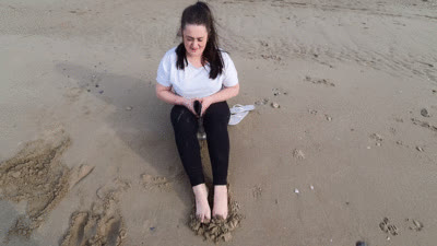 Sophie 41 - On The Beach Playing With The Sand With My Feet