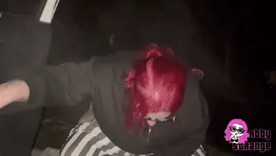 Abby Strange Fetish - Pissing in the snow at the highway parking lot