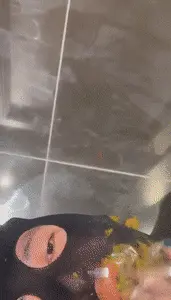 Chinese Scat Love - Toilet Slave Dog with a Face Full of Shit is Eating Poop and Masturbating with Hands Tied