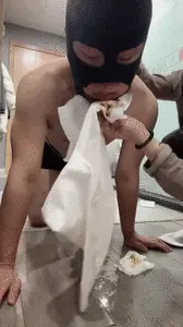 Chinese Scat Love - POV Pretty Chinese Goddess Feeds the Slave Boy with Her Fragrant Shits Wrapped in Tissue and Laughs