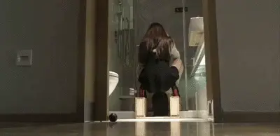Chinese Scat Love - Pretty Legging Goddess Smothers and Shits into the Human Toilets Face while Stomping on Him with He