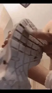 Chinese Scat Love - POV Asian Sexy Goddess Uses Shoes to Stir Her Stuck Urine in Basin Before Making the Toilet Slave to