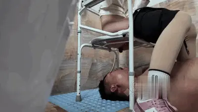 Chinese Scat Love - Asian Queen Prepares Long Black Shit Dinner into the Toilet Slave Mouth and Makes Him Eat It Instant