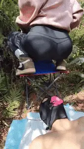 Chinese Scat Love - Sexy Round Ass Goddess Pees into the Naked Piss Drinkers Mouth in the Jungle