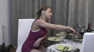 Scat and Piss Femdom - Dinner for me shit, for my slaves