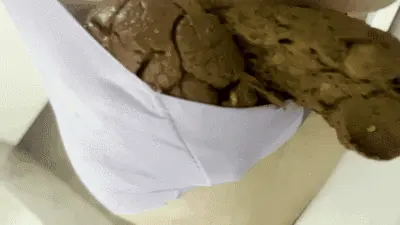 Love to Shit Girls - Blue Satin Panties Load