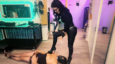 Mistress BlackDiamoond - Swallow my strap-on cum (SD Video)