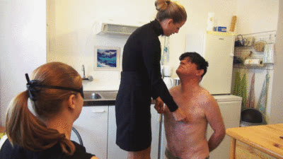 FemdomBerlin - Lady Amy + Lady Grace - Swallow my Pee Slave P2