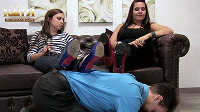 Mistress Katjas Clips & Pictures - 21-002 - Foot slave abused by me and Emely (WMV - HQ - High Definition)